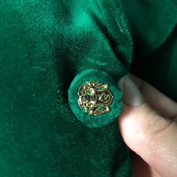 Zara Emerald Green Velvet Fitted Tailored Blazer Women’s size M Limited edit NWT - Picture 3 of 9